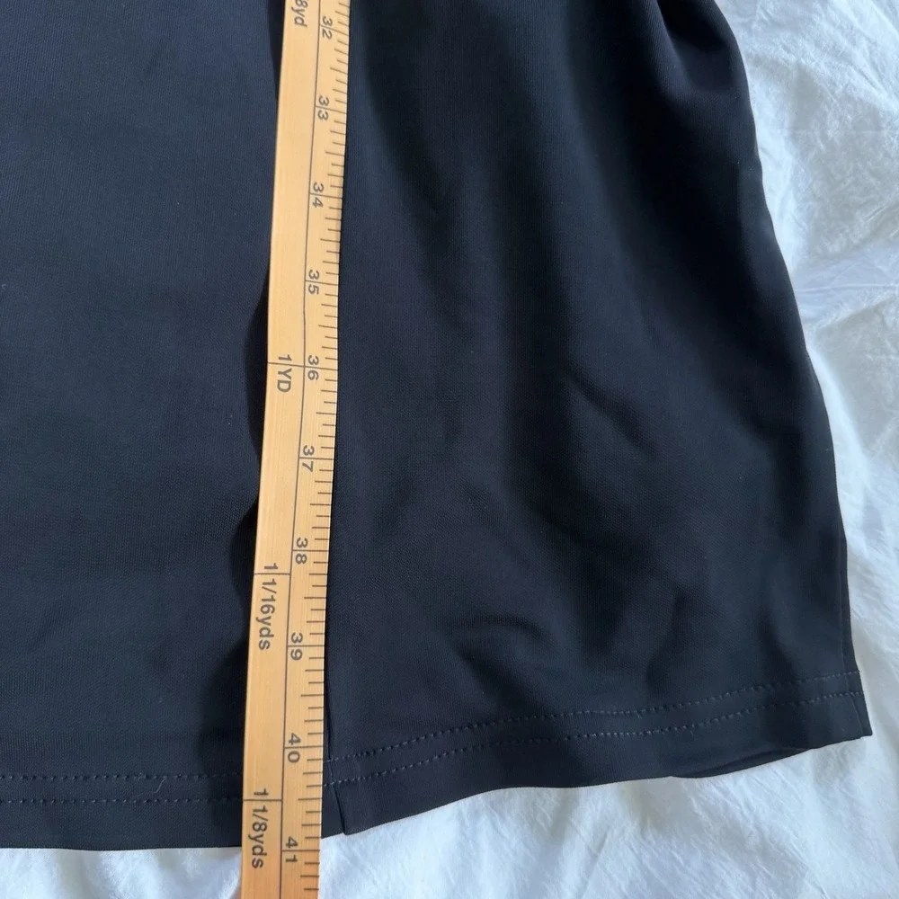 Isabella Bird Black Dress Size 6 PETITE Modest Stretchy Elegant LBD Evening Date